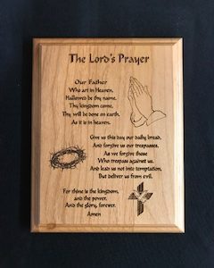 The Lord's Prayer-Wood Plaque