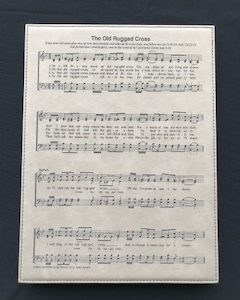 Old Rugged Cross- Leatherette Plaque