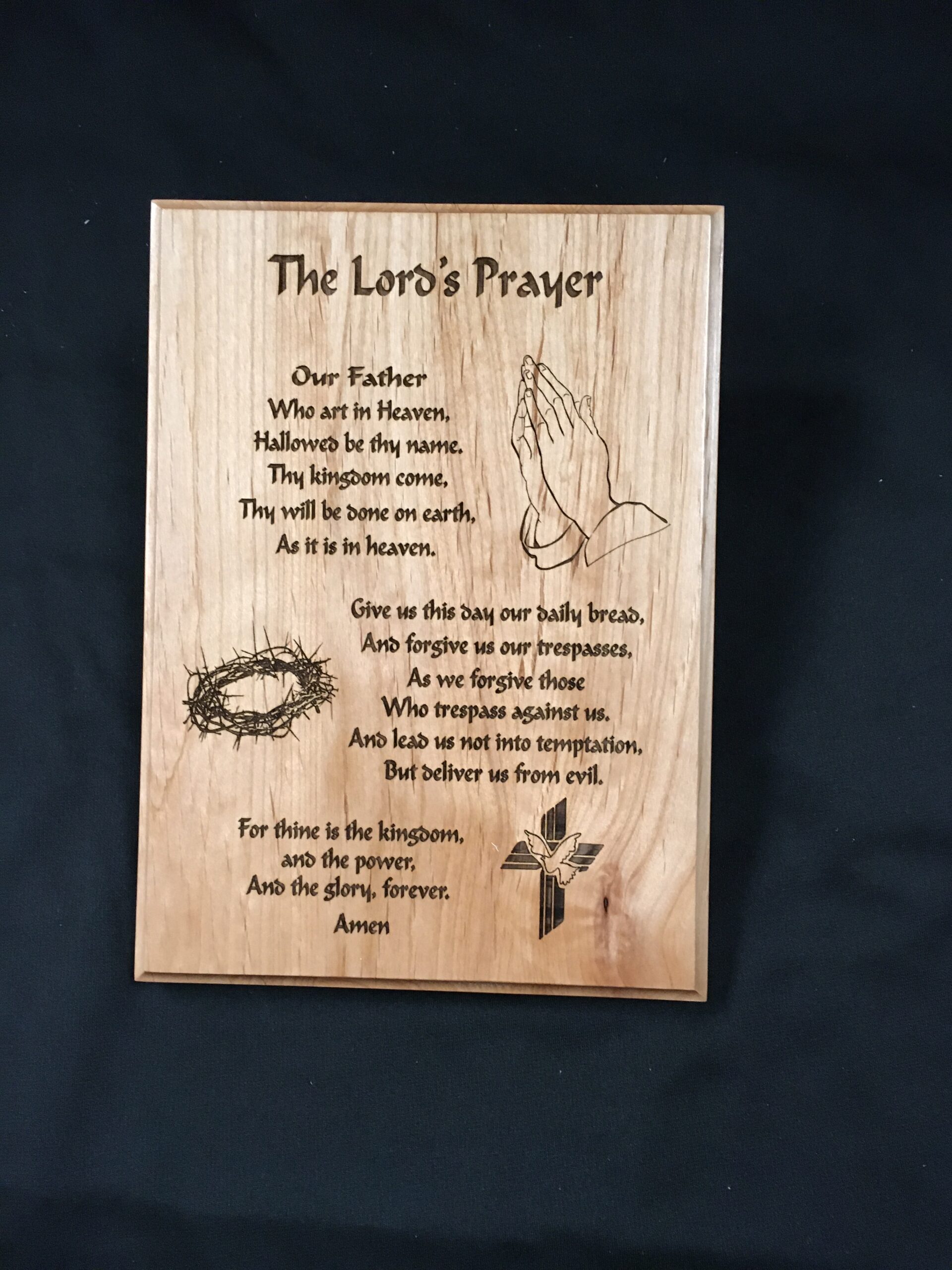 The Lord's Prayer-Wood Plaque - A & W Designs